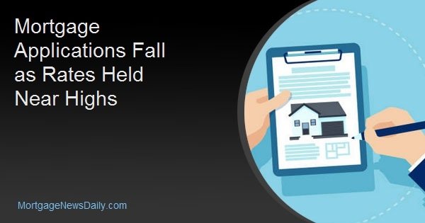 Mortgage Applications Fall as Rates Held Near Highs