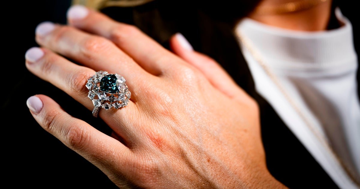 Blue-green diamond called the "world's rarest" sells for record $17.3 million at auction