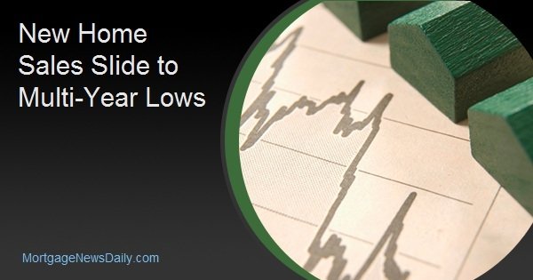 New Home Sales Slide to Multi-Year Lows