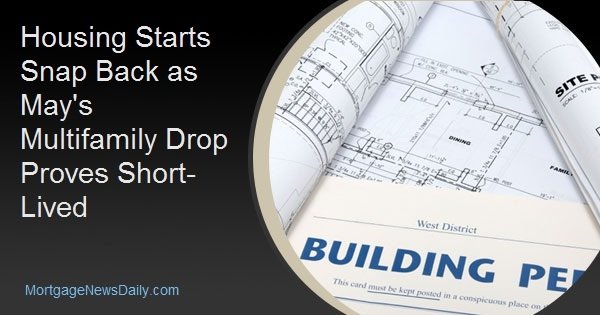 Housing Starts Snap Back as May's Multifamily Drop Proves Short-Lived